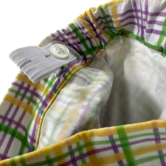 SMOCKING BIRD PASTEL PLAID COTTON PANTS SIZE 8 - Picture 5 of 10
